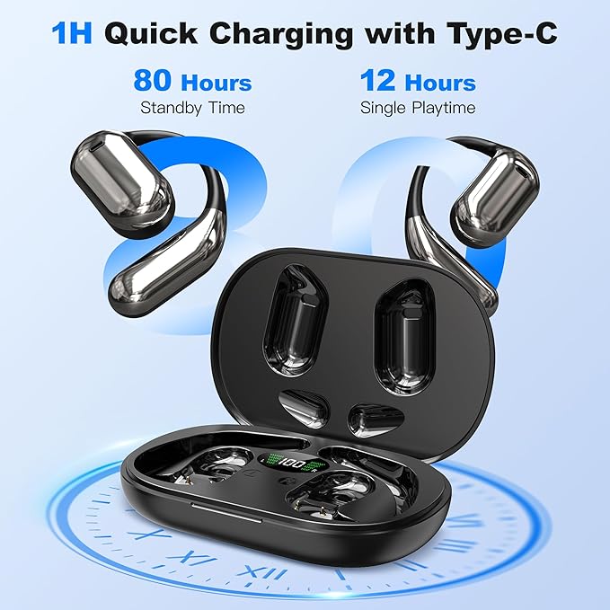 AI Translation Earbuds Real Time, 3-in-1 Translator Earbuds 134 Languages & Accents and Long Battery Life, HF Sound, Spanish/English Audífonos Traductores for Travel Business Learning, Black