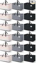 Heavy Duty Moving Bags - Extra Large Packing Bags and Storage Totes, Collapsible and Foldable Option for Moving and Storage, Multicolored, 125 L - 18 Pack