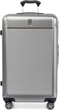 Travelpro Platinum Elite Hardside Expandable Checked Luggage, 8 Wheel Spinner, TSA Lock, Hard Shell Polycarbonate Suitcase, Metallic Sand, Checked Large 28-Inch