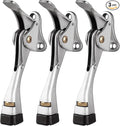 GroTheory 3 Pack Door Stoppers, 4 inch Kickdown Door Stops, Heavy Duty Door Stoppers for Bottom of Door, Adjustable Metal Door Kick Stand Floor and Release