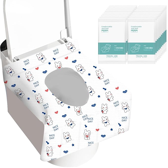 100 Pack Toilet Seat Covers Disposable, Portable Toilet Seat Cover for Travel Waterproof Potty Covers for Toddler(Individually Wrapped）