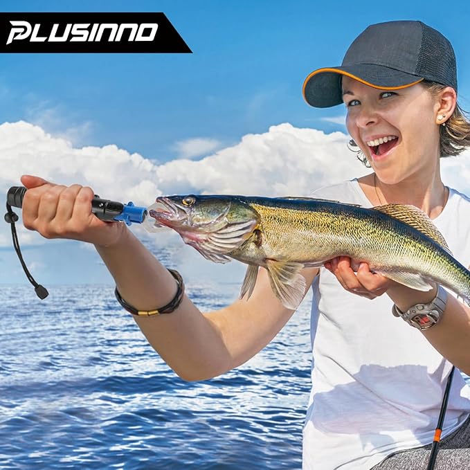 PLUSINNO Fishing Rod and Reel Combos - Carbon Fiber Telescopic Fishing Pole - Spinning Reel 12 +1 Shielded Bearings Stainless Steel BB