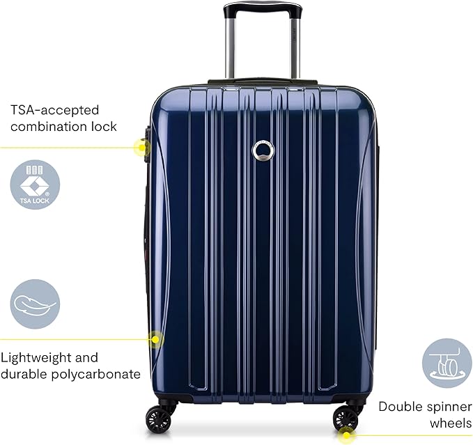 DELSEY PARIS Helium Aero Hardside Expandable Luggage with Spinner Wheels, Brick Red, Carry-On 21 Inch