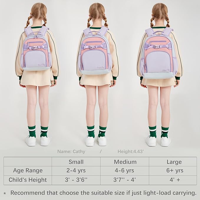 Cute Mini Toddler Backpacks for Girls 2-4 Little Kids Backpack preschool Bookbag (Purple Pink)