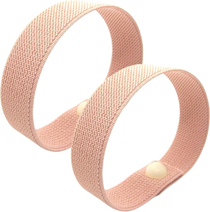 AcuBalance Motion Sickness Bracelets – Comfortable Waterproof Acupressure Band for Natural Nausea Relief, Ideal for Travel (Pair), Pink (XLarge 9)