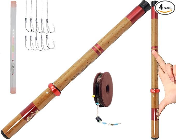 Telescopic Rod Kit Tenkara Fishing Rod Kit 20FT-Zoom Stream 4 Lengths Collapsible Fly Rods Backpacking Fishing Pole Quality Carbon Tube Creek Rods