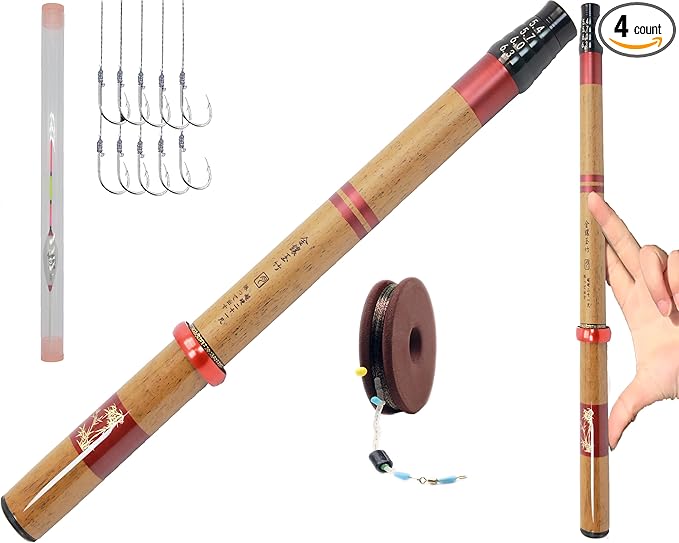 Telescopic Rod Kit Tenkara Fishing Rod Kit 20FT-Zoom Stream 4 Lengths Collapsible Fly Rods Backpacking Fishing Pole Quality Carbon Tube Creek Rods