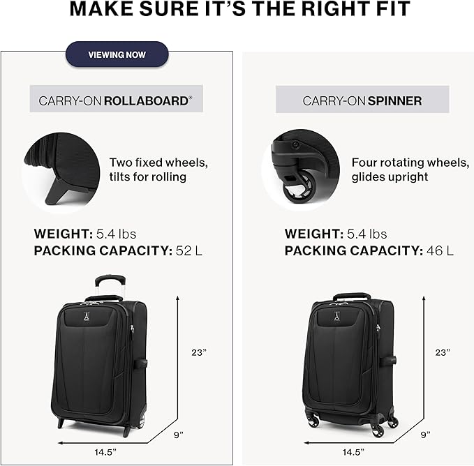 Travelpro Maxlite 5 Softside Expandable Upright 2 Wheel Carry on Luggage, Lightweight Suitcase, Men and Women, Slate Green, Carry On 22-Inch