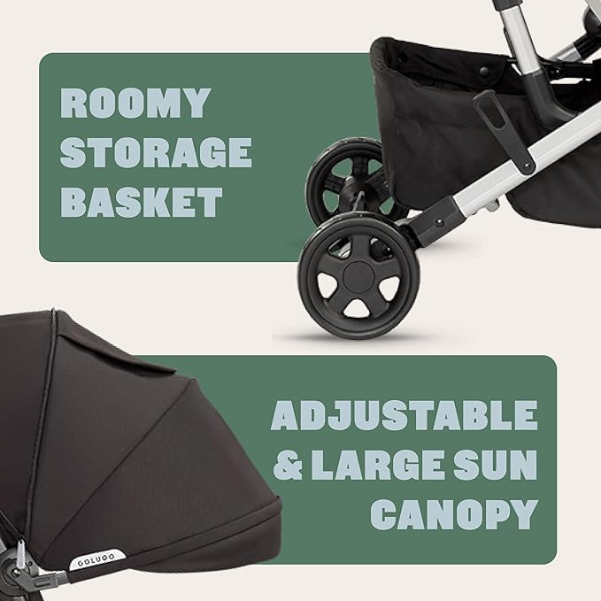 Colugo Compact Stroller - One Hand Fold Lightweight, Travel, Toddler, Airplane, Foldable Stroller with Rain Cover, Backpack and Cup Holder (Wild Child)