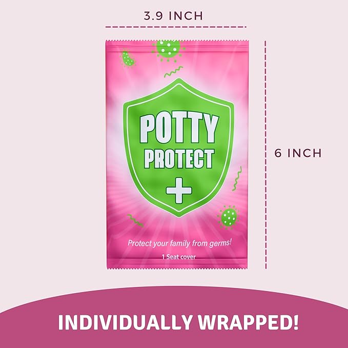 20 Pack Extra Large Disposable Toilet Seat Cover (Floral) – Toddler Toilet Covers For Full Coverage On Toilet or Potty – Ideal Travel Toilet Seat Covers For Kids and Adults