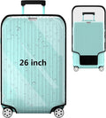 Suitcase Covers For Luggage, 26 Inch Clear PVC Luggage Covers Protector Full Thicken Transparent Waterproof Suitcase Sleeve With Large Velcro for 26" Wheeled Suitcases