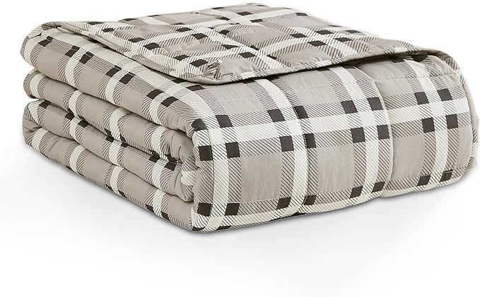 L'AGRATY Weighted Blanket - 48"x72" 20lbs Cooling Breathable Heavy Blanket Microfiber Material with Glass Beads Big Blanket for Adult All-Season Summer Fall Winter Soft Thick Comfort Blanket