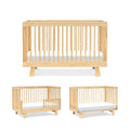 babyletto Hudson 3-in-1 Convertible Baby Crib with Toddler Bed & Daybed Conversion - Easy to Assemble - GREENGUARD Gold Certified w/ 4 Adjustable Mattress Heights - Natural