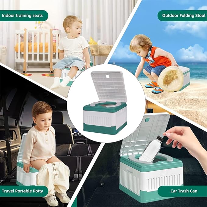 SunnySmile Toddler Travel Potty,Kids Portable Potty,Used for Indoor and Outdoor, Outdoor Camping, Traffic Jams and Travel, Etc. Lncludes 45 Replacement Bags.