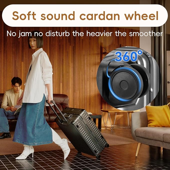 ROAMING Zipperless Luggage 22 Inch with Aluminum Frame, Polycarbonate Trunk-Medium Lightweight Hard Shell Suitcase with Spinner Wheels, Metal Travel Luggage with Double Tsa Locks, gray