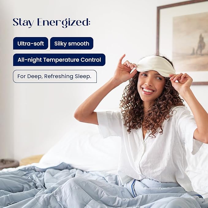 Dream Valley® Outlast® Deepsleep Cooling Comforter, Full/Queen Size, NASA-Grade Space Technology Cooling Blanket for Hot Sleepers Night Sweats, Q-Max > 0.45 Aerocool™ Breathable, Lavender Fog, 90"x90"