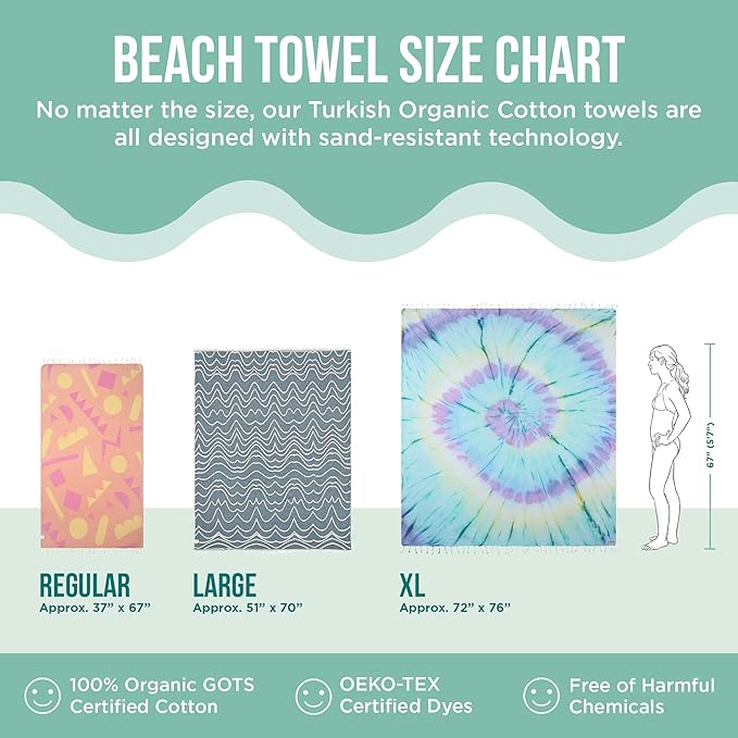 Sand Cloud Turkish Beach Towel - Sand Free - 100% Organic Turkish Cotton Yarn - Quick Dry Towel for Beach, Picnic, Blanket or Bath - As Seen on Shark Tank - Marine Life (Flynn Sea Lion)