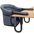 Hook On High Chair - Portable & Foldable for Babies 6-36 Months, Family & Travel Use with Carry Bag (Grey)
