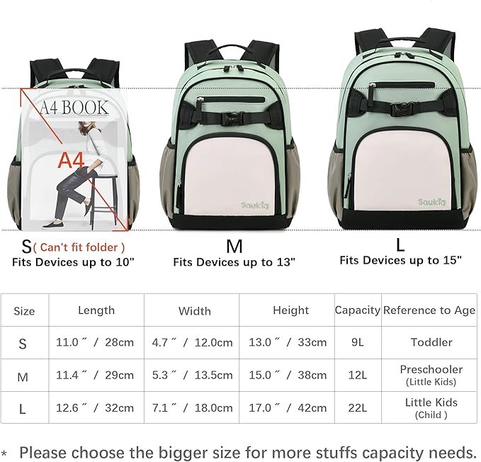 Cute Mini Toddler Backpacks for Boys 2-4 Little Kids Backpack Preschool Bookbag (Pale Pistachio)