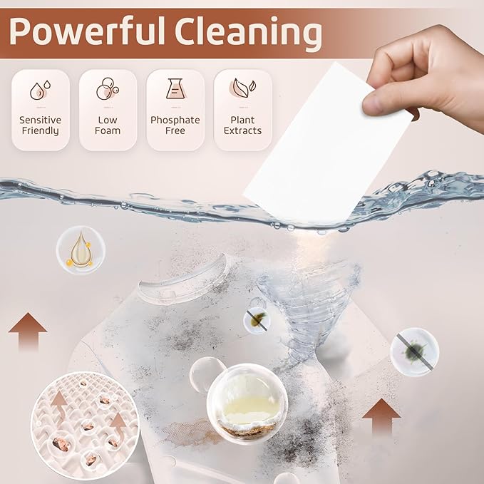 Poesie Laundry Detergent Sheets Earth Warmth Scent 160 Count Road Trip College Dorm Essentials for Travel Washing Sheets Detergent Liquidless Portable No Messy Laundry Strips