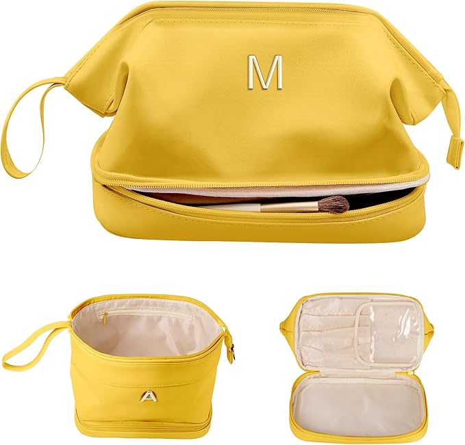 Cute Stuff For Teen Girls-Bachelorette Gifts for Bride, Initial Makeup Bag, Travel Gifts, Personalized Bags,Cosmetic Bag, Birthday Gifts for 3 4 5 6 7 8 9 10 11 12 13 Year Old Girl