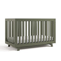 Storkcraft Beckett Grow-with-Me Convertible Crib (Olive) – GREENGUARD Gold Certified, Converts to Toddler Bed & Daybed, Fits Standard Crib Mattress, Easy-to-Assemble