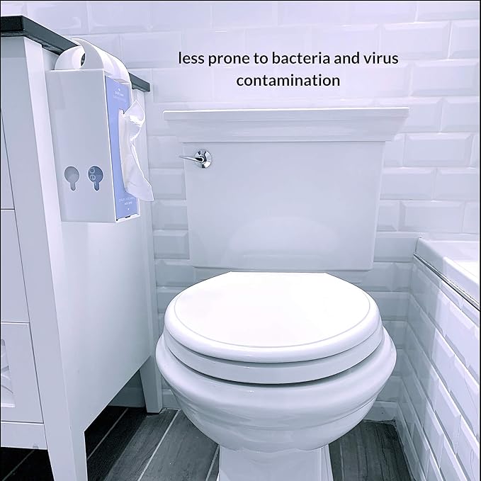 Toilet Paper Holder + 4 Boxes 320 Wipes Septic Safe Tube Free 4 Ply Soft RV Essential and Mom Approved for Travel Trailers Campers Marine Biodegradable Set Includes Self Adhesive