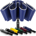 Travel Umbrella Superior, Beautiful & Compact, Large Strong but Light Portable and Automatic Folding Rain Umbrella, Premium Grip, Fits Car & Backpack
