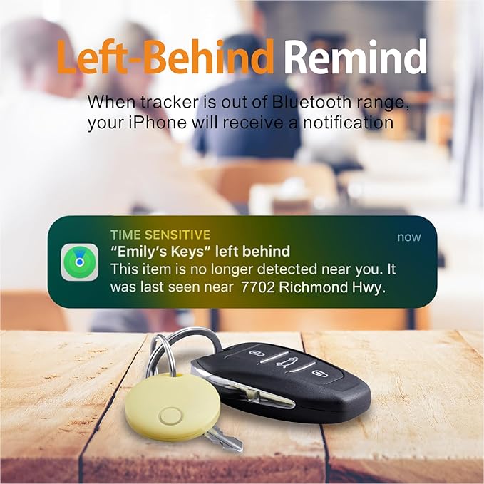 Reyke Smart Tag, Air Tracker Luggage Tracker, Works with Apple Find My (iOS Only), Item Locator for Key, Luggage, Backpack, Wallet, IP67 Waterproof, 2 Pack