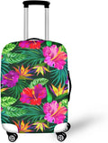 Tropical Floral Leaf Print Suitcase Cover Womens Travel Luggage Protector Cover Suitcase Baggage Decoraitve Covers for 18-21 inches