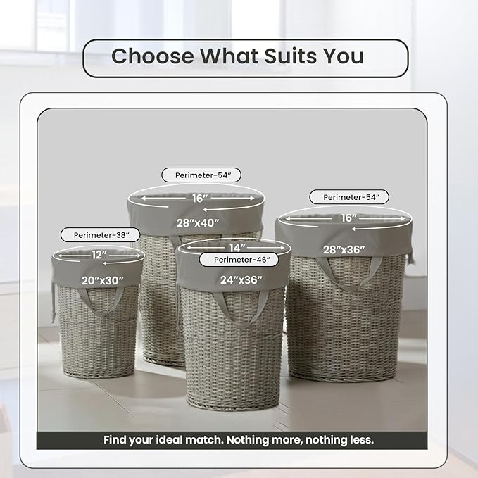 LFH Home Cotton Canvas Large Laundry Bag with Handle, Heavy Duty Drawstring Closure Washable Laundry Bags, School Travel, Home, Hotel, College Dorm, Organizer Sack, Toys Clothes 20x30 (Pack of 2)-Grey