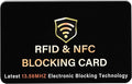 SaiTech IT RFID Blocking Card, One Card Protects Entire Wallet Purse, NFC Contactless Bank Debit Credit Card Protector ID ATM Guard Card Blocker–(Black)