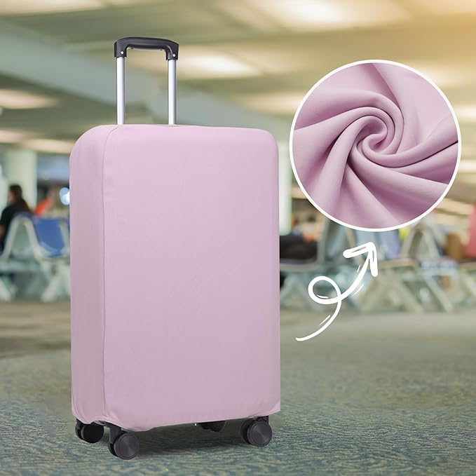 PATIKIL Luggage Cover, Suitcases Covers Elastic Carry on Cover Protector Washable Scratch-Resistant Fits 28-29 Inch Luggage for Travel Business Trips, Lavender Purple