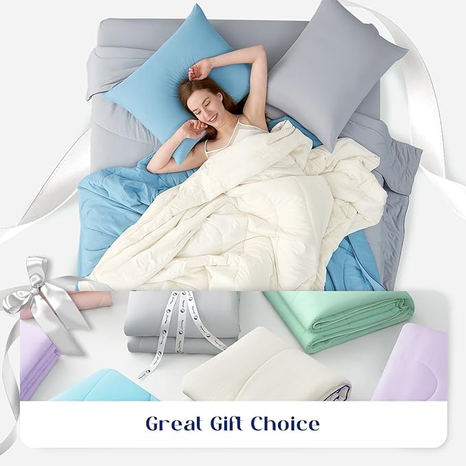 Dream Valley® Outlast® Deepsleep Cooling Comforter, King Size, NASA-Grade Space Technology Cooling Blanket for Hot Sleepers Night Sweats, Q-Max > 0.45 Aerocool™ Breathable, Cool Grey, 106"x90"