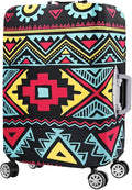 7-Mi Travel Luggage Cover Elastic Sleeve 26"-28" Anti-Scratch Suitcase Protector Cover Size L, Bohemia