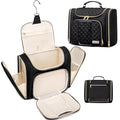 Travel Toiletry Bag for Women, Hanging Toiletry Bag, Bathroom Bag Portable Shower Caddy for College Dorm Travel Shower Bag for Women Water-Resistant Cosmetic Makeup Bag (Black)