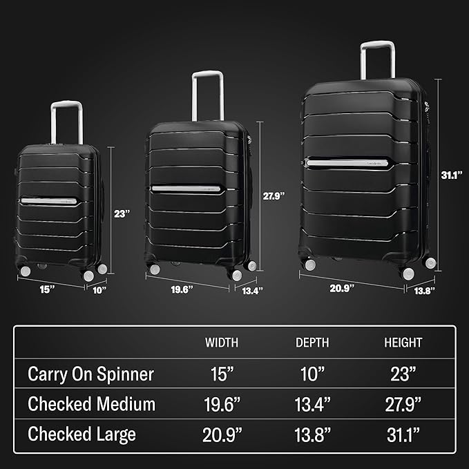 Samsonite Freeform Hardside Expandable with Double Spinner Wheels, 2-Piece Set (21/28), Light Grey
