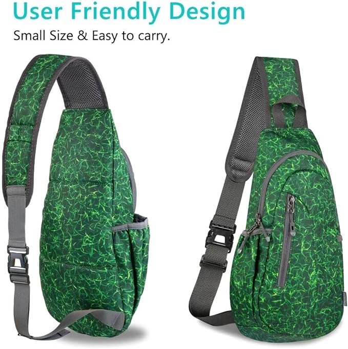 TITECOUGO Small Sling Bag, Lightweight Crossbody Backpack for Men Women, Shoulder Bag for Sports and Outdoor