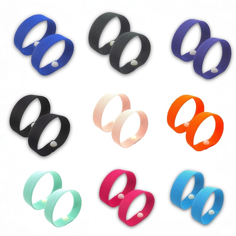Motion Sickness Relief Acupressure Wristbands for Kids and Adults – Waterproof, Slip-On, Nausea Relief, Motion Sickness, Travel (2 Pack) (Purple, Small 6)