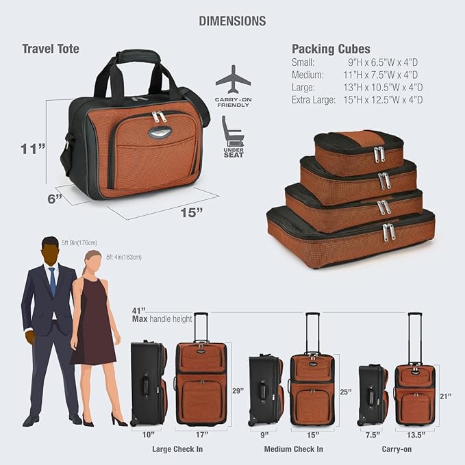 Travel Select Amsterdam 25-Inch Softside Expandable Rolling Upright Luggage, Lightweight 2-Wheel Suitcase with Push-Button Handle, Navy