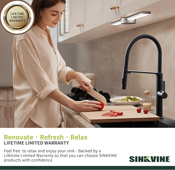 25-Inch Drop-In Kitchen Sink, SINKVINE 25" x 22" Stainless Steel Indoor and Outdoor Sink, Top Mount Large Deep Single Bowl Sink for Laundry Room, with Drain Strainer, Bottom Grid, Roll-up Drying Unit