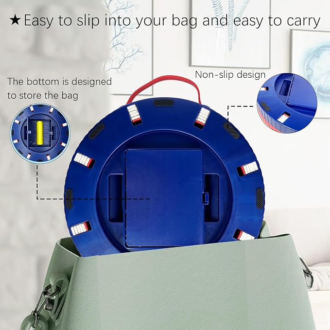 Travel Potty for Toddler, Portable and Foldable Toilet Training Apply to Seat Emergency Toilet for Car, Camping, Outdoor, Indoor with Bags (Blue)