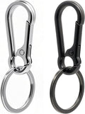 Keychain Keyring Set for Men Women Classic Metal Home Car Key Holder Organizer Portable Carabiner Clip Accessories 2PCS