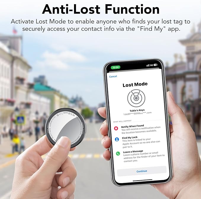 2025 New [Apple MFi Certified] (iOS Only) Air Tracker Tags-5 Pack, Bluetooth Tracker for Apple Find My, Replaceable Battery, Key Finder and Item Locator Smart Tag for Keys, Bags, Luggage, Pets, Wallet