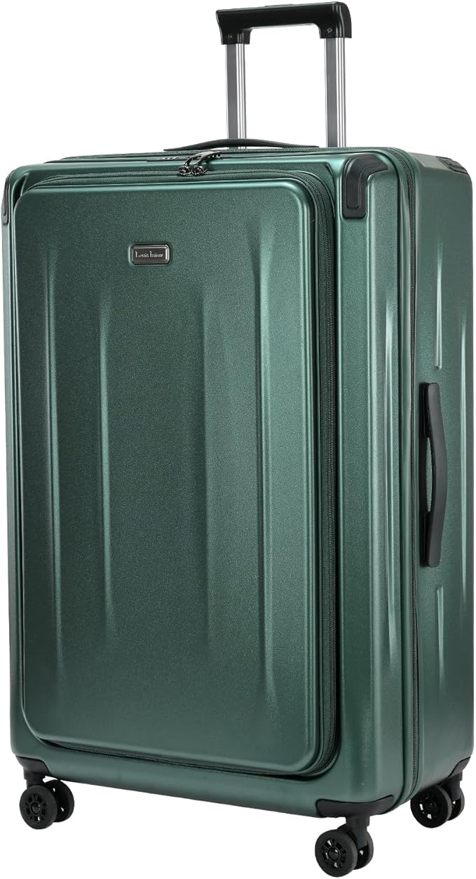 Premium Carry On Luggage, 29 Inch Top Opening Aluminum Frame Airline Approved ABS+PC Hard Shell Suitcases with Silent Wheels, TSA Lock, Front Pocket & Wet-dry Separated Six-piece set