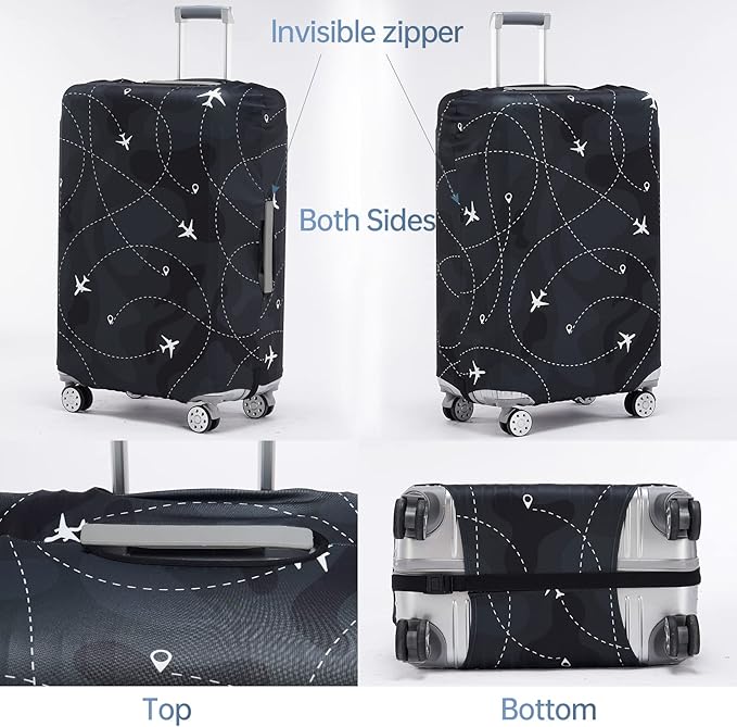 Travelkin Luggage Cover for Suitcase Tsa Approved, Suitcase Cover Protector Fit 18-32 Inch Luggage (S for 18-21 Inch Luggage)
