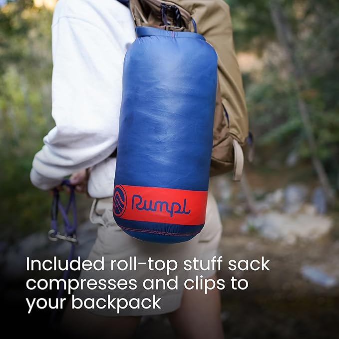 Rumpl Original Puffy Blanket - Warm, Water-Resistant Camping Blanket with 100% Recycled Synthetic Insulation, 52"x75", Original Puffy V2, Sedona Saguaro Bandana