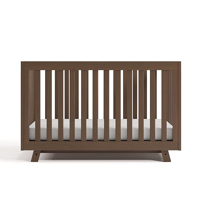 Storkcraft Beckett Grow-with-Me Convertible Crib (Hazelnut) – GREENGUARD Gold Certified, Converts to Toddler Bed & Daybed, Fits Standard Crib Mattress, Easy-to-Assemble