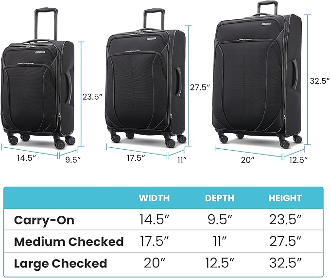 American Tourister 4 KIX 2.0 Expandable Softside Luggage with Spinner Wheels, 28 SPINNER, PURPLE ORCHID