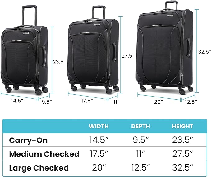 American Tourister 4 KIX 2.0 Expandable Softside Luggage with Spinner Wheels, 20 SPINNER, PURPLE ORCHID